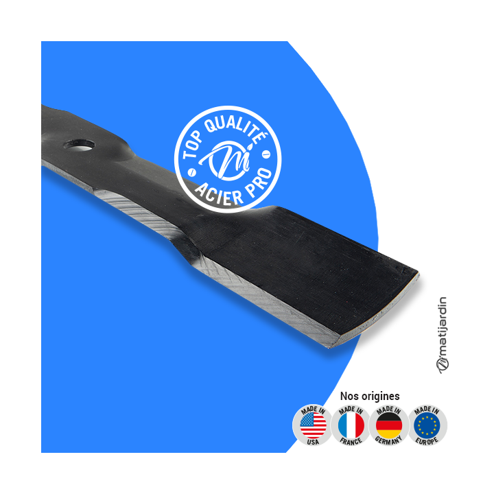 Lame tondeuse pour John Deere 345. N° M113518. Coupe 47 cm