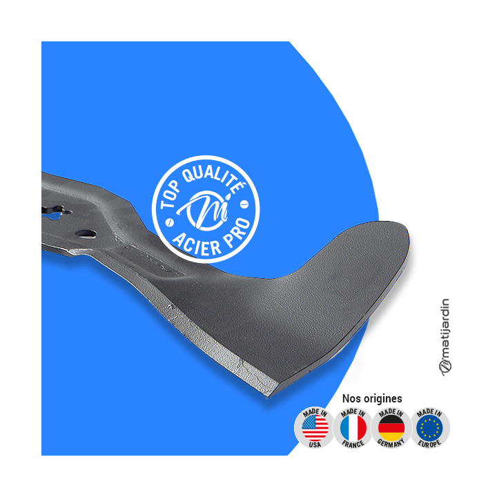 Lame tondeuse pour Husqvarna CTH171. N° 532 18 63-85. Coupe 46,5 cm