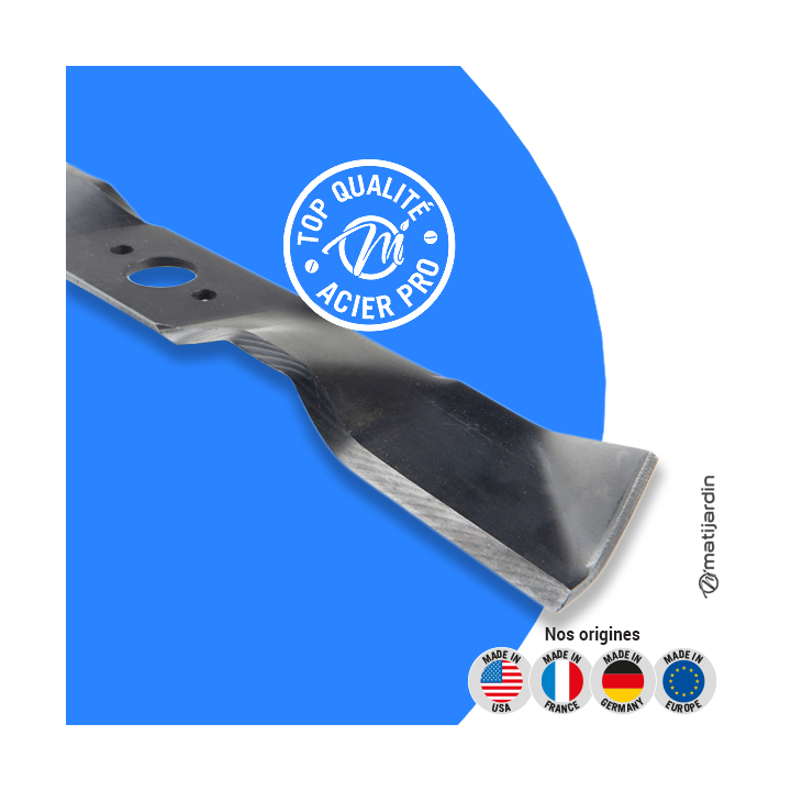 Lame tondeuse pour Husqvarna Bio clip 3 R1030. N° 506 96 63-01. Coupe 41,2 cm