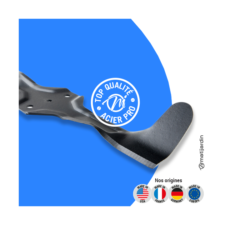 Lame tondeuse pour Husqvarna 42". N° 532 18 04-24. Coupe 54,3 cm