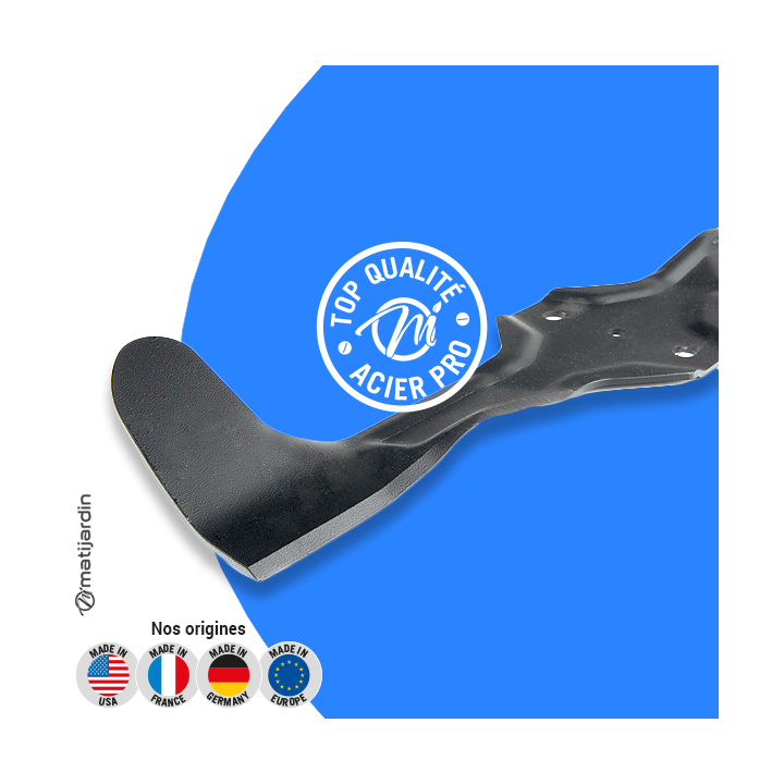 Lame tondeuse pour Husqvarna 42". N° 532 18 04-25. Coupe 54,3 cm