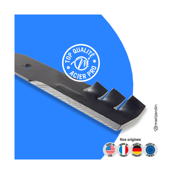 Lame tondeuse pour Husqvarna. N° 77344. Coupe 46 cm