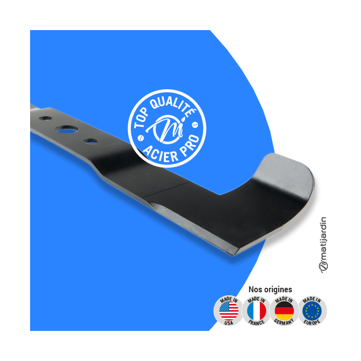 Lame tondeuse pour Honda HR214. N° 72511-VB3-E41. Coupe 52,5 cm