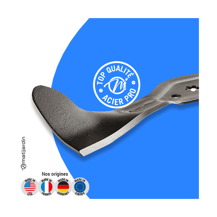 Lame tondeuse pour AYP/Roper coupe 92 cm. N° 186386. Coupe 46,5 cm