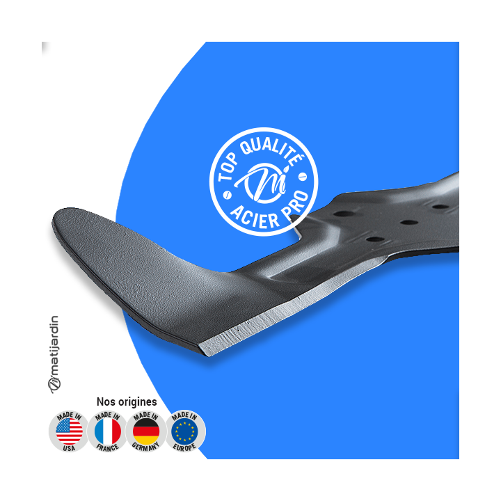 Lame tondeuse pour Husqvarna CTH151. N° 532 18 63-88. Coupe 45,7 cm