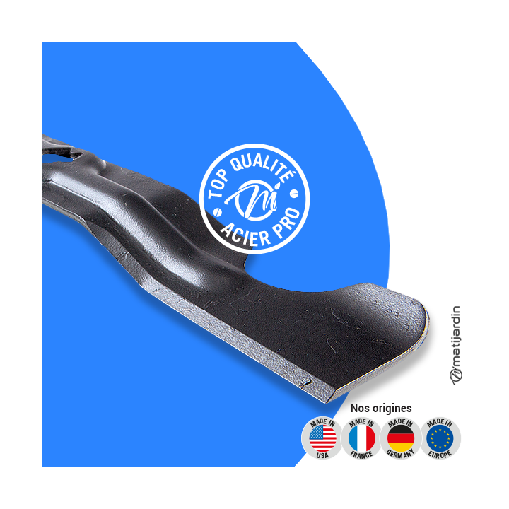 Lame tondeuse pour MTD RZT50. N° 742-04053C. Coupe 45,4 cm