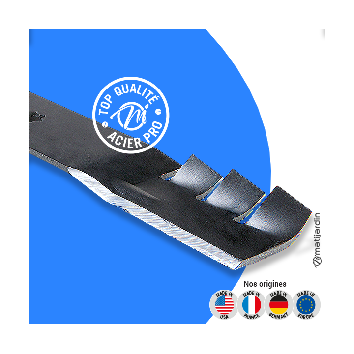 Lame tondeuse pour John Deere 155C. N° GY21786. Coupe 43,1 cm