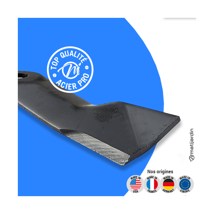 Lame tondeuse pour John Deere 48C. N° M145476. Coupe 43,2 cm