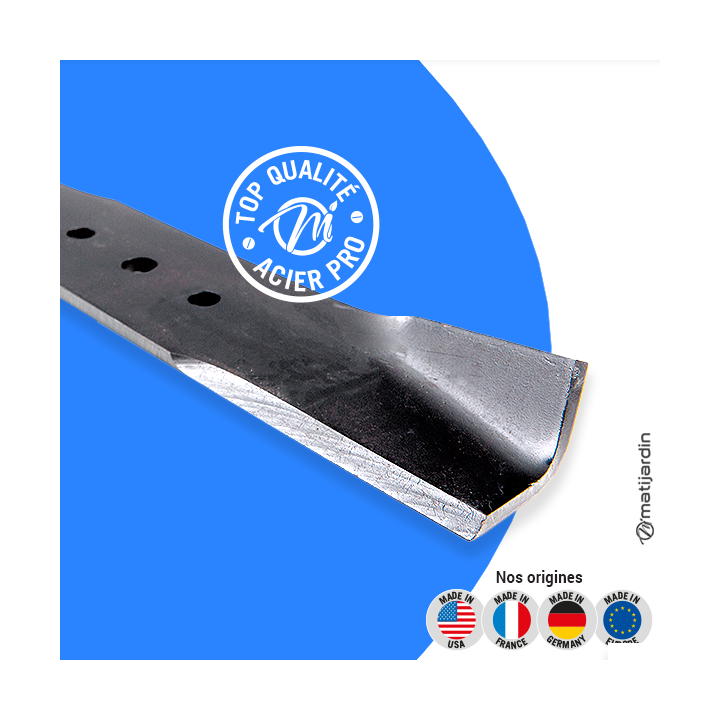 Lame tondeuse pour Husqvarna Husky modèles 850-12. N° 531 00 50-11. Coupe 30,5 cm