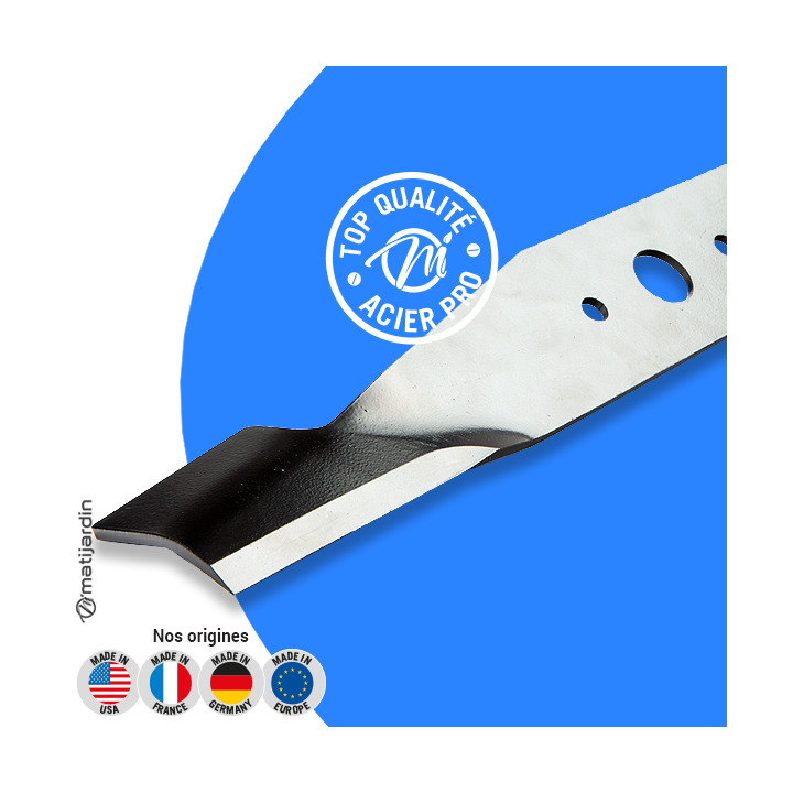 Lame tondeuse pour ALKO Bem 1301. N° 105411. Coupe 37 cm