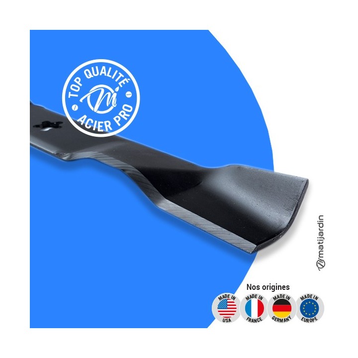 Lame tondeuse pour AYP/Roper HD13538. N° 193957. Coupe 49 cm