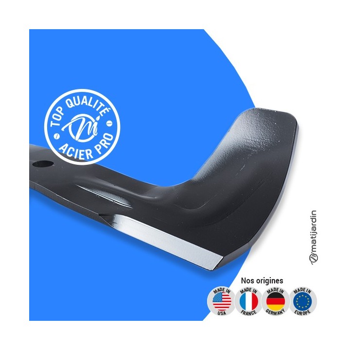 Lame tondeuse pour Kubota G18 N° K54109-5810. Coupe 42,2 cm