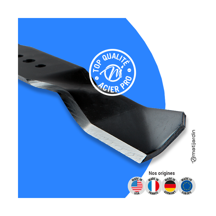 Lame tondeuse pour Husqvarna Rider 15V2. N° 504 18 82-01. Coupe 38,9 cm