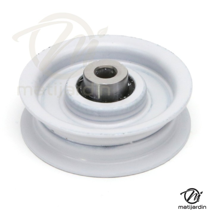 Poulie diam 48 mm larg. 17 mm à gorge type "plate" axe 6,5 mm