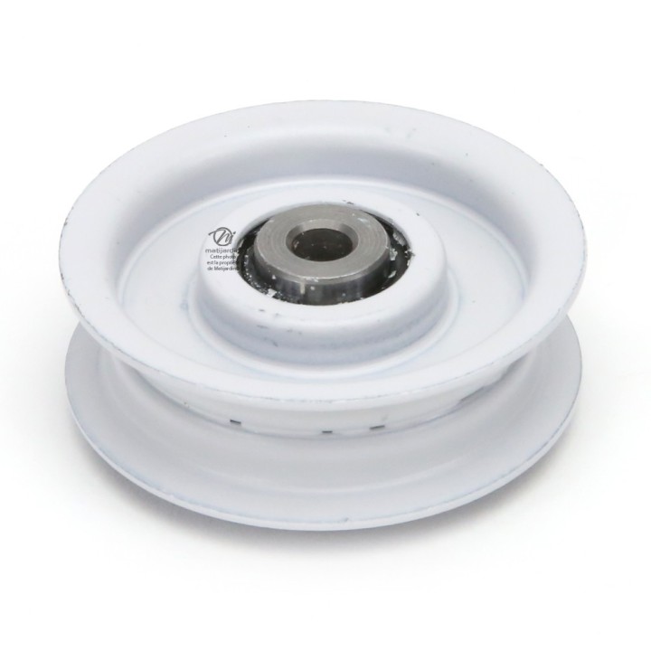Poulie diam 48 mm larg. 17 mm à gorge type "plate" axe 6,5 mm