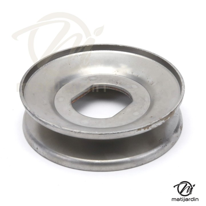 Poulie diam 102 mm larg. 27,5 mm à gorge type "V" axe 32x38 mm