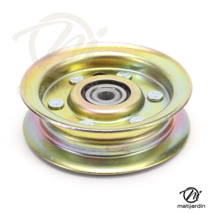 Poulie diam 78 mm larg. 19 mm à gorge type "plate" axe 9,5 mm