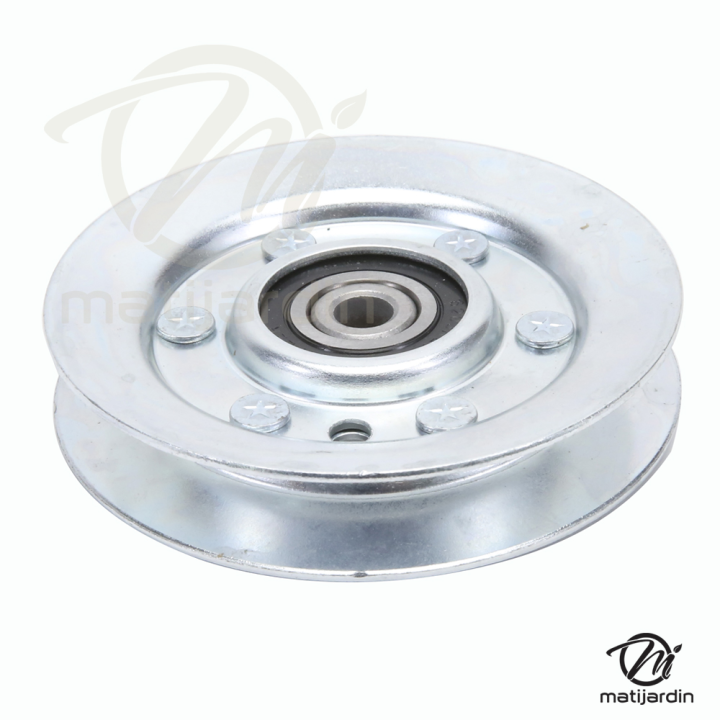 Poulie diam 102 mm larg. 20,5 mm à gorge type "V" axe 9,5 mm