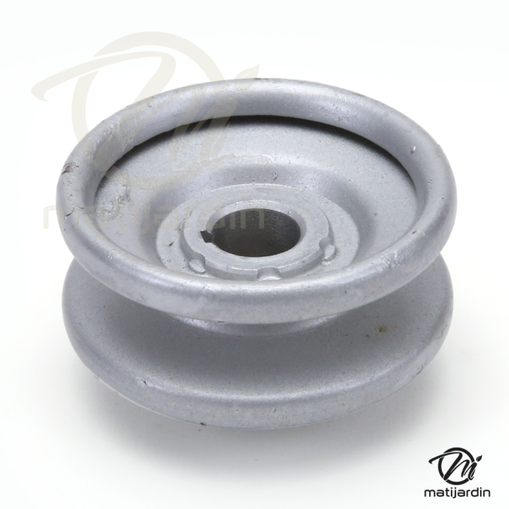 Poulie diam 57,15 mm larg. 24 mm à gorge type "V" axe 12,7 mm