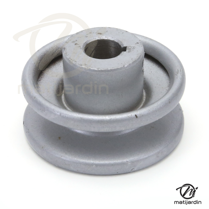 Poulie diam 57,15 mm larg. 24 mm à gorge type "V" axe 12,7 mm