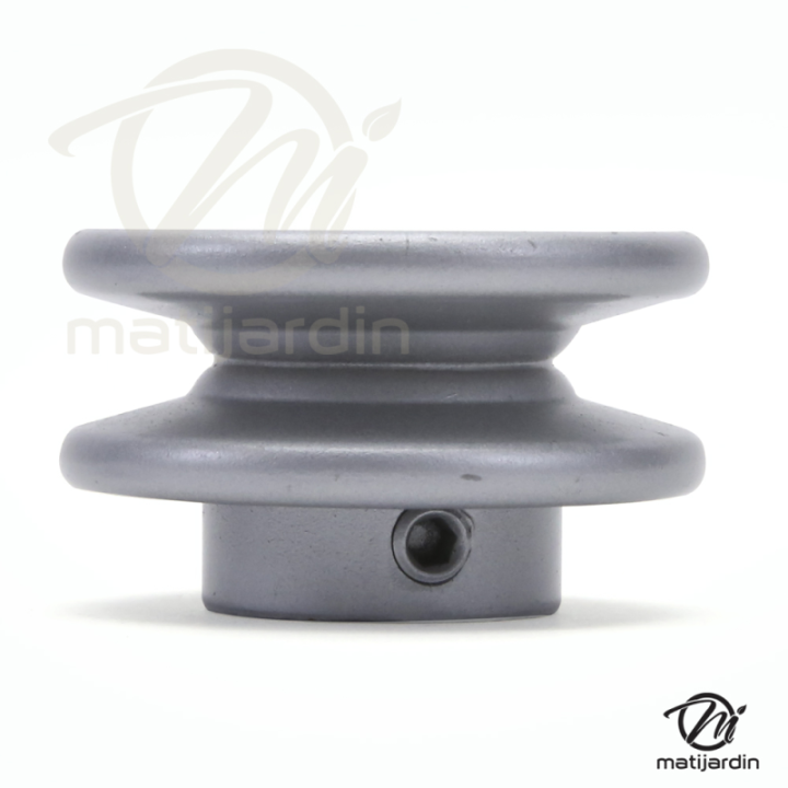 Poulie diam 57,15 mm larg. 25 mm à gorge type "V" axe 15,8 mm