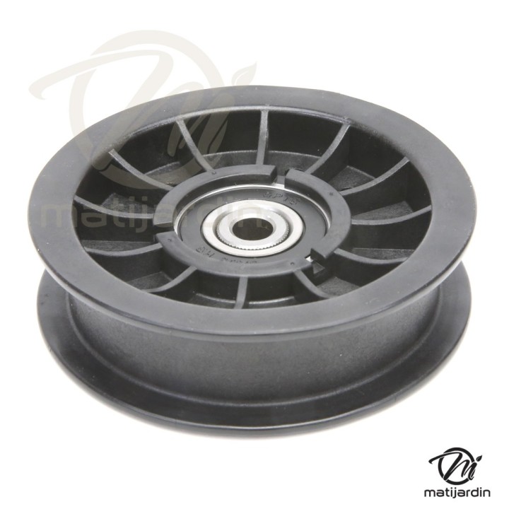 Poulie diam 88 mm larg. 29 mm à gorge type "plate" axe 9,5 mm