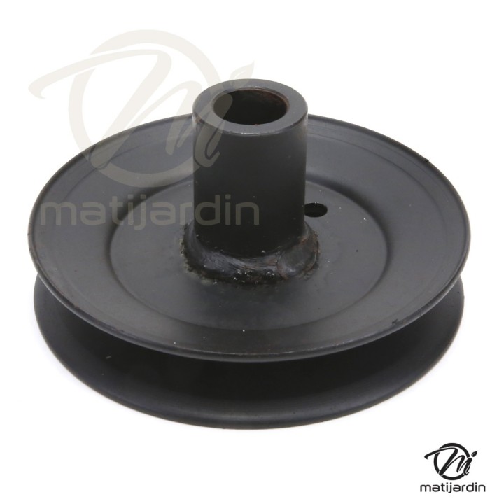 Poulie diam 127 mm larg. 24 mm à gorge type "V" axe 19 mm étoilé