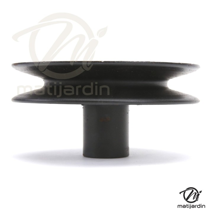 Poulie diam 127 mm larg. 24 mm à gorge type "V" axe 19 mm étoilé