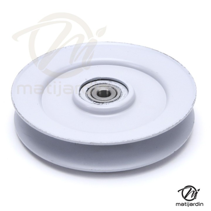 Poulie pour Bunton gorge en V avec roulement renforcé. N° PL8540A. Ø 125 mm. Largeur 24 mm