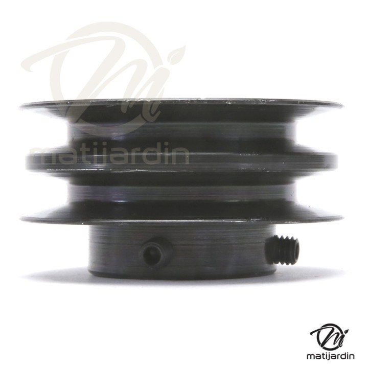 Poulie double pour Bobcat/Ramsomes gorge en V. N° 38183. Ø 87 mm. Largeur 46 mm