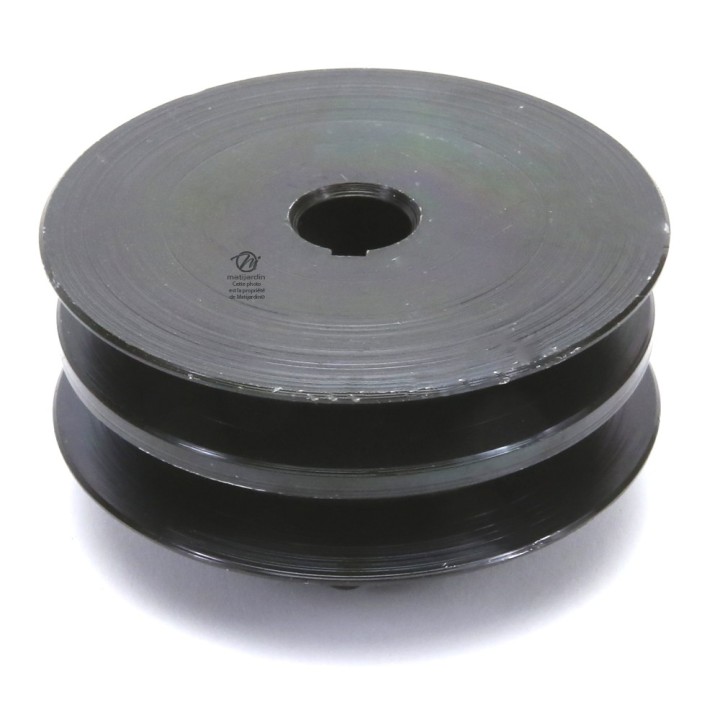 Poulie double pour Bobcat/Ramsomes gorge en V. N° 38183. Ø 87 mm. Largeur 46 mm
