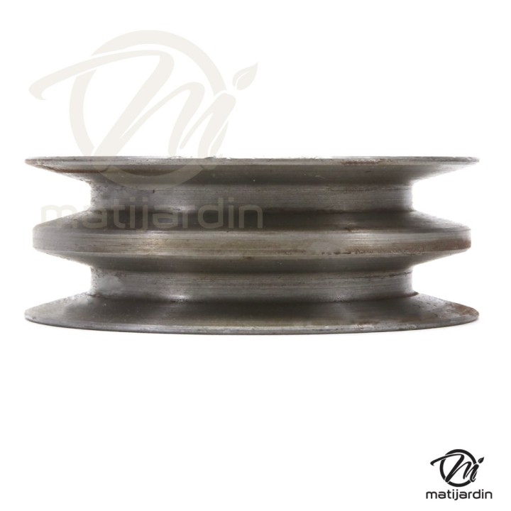 Poulie double pour Bobcat/Ramsomes gorge en V. N° 38232. Ø 87 mm. Largeur 32 mm