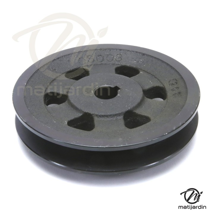 Poulie pour Bobcat/Ramsomes gorge en V. N° 38022B. Ø 126 mm. Largeur 22 mm