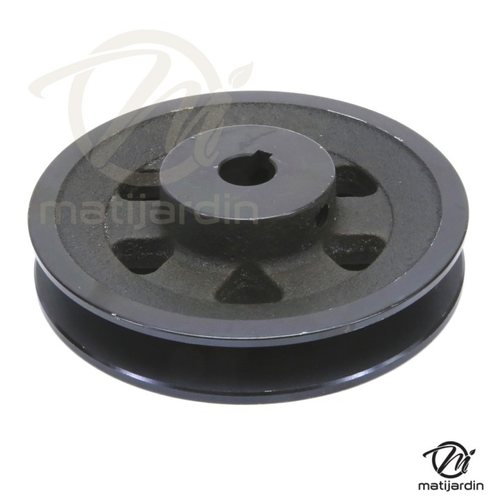 Poulie pour Bobcat/Ramsomes gorge en V. N° 38022B. Ø 126 mm. Largeur 22 mm