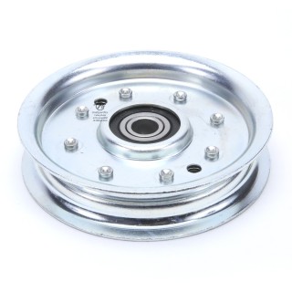 Poulie gorge plate acier avec roulement renforcé. Ø 102 mm. Diamètre rebord 117 mm