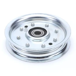 Poulie gorge plate acier avec roulement renforcé. Ø 102 mm. Diamètre rebord 117 mm