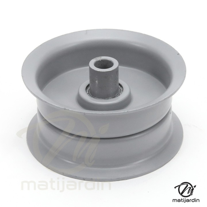 Poulie gorge plate acier sur roulement. Ø 69,5 mm. Diamètre rebord 83 mm