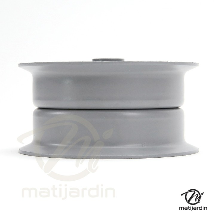 Poulie gorge plate acier sur roulement. Ø 69,5 mm. Diamètre rebord 83 mm