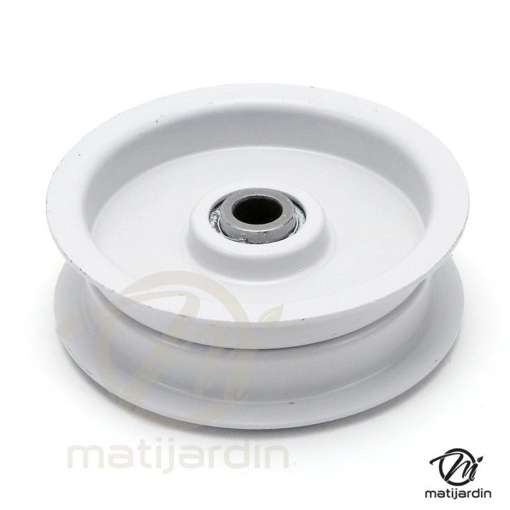 Poulie gorge plate acier sur roulement. Ø 70 mm. Diamètre rebord 83 mm