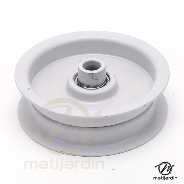 Poulie gorge plate acier sur roulement. Ø 70 mm. Diamètre rebord 83 mm