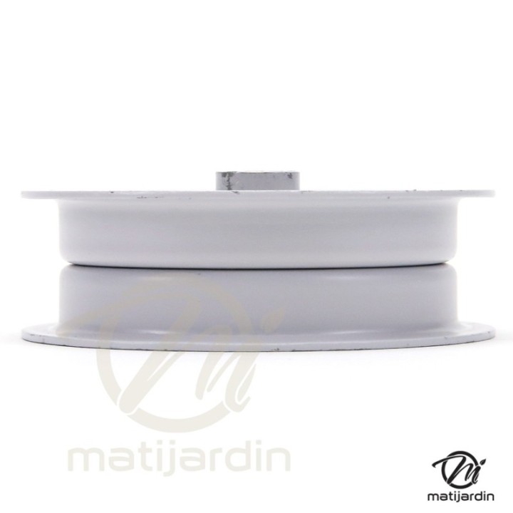 Poulie gorge plate acier sur roulement. Ø 70 mm. Diamètre rebord 83 mm