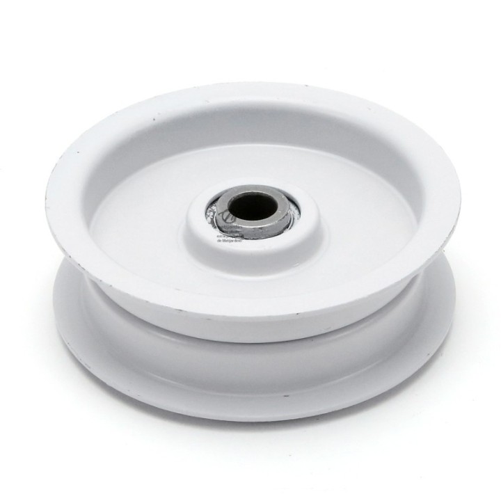 Poulie gorge plate acier sur roulement. Ø 70 mm. Diamètre rebord 83 mm