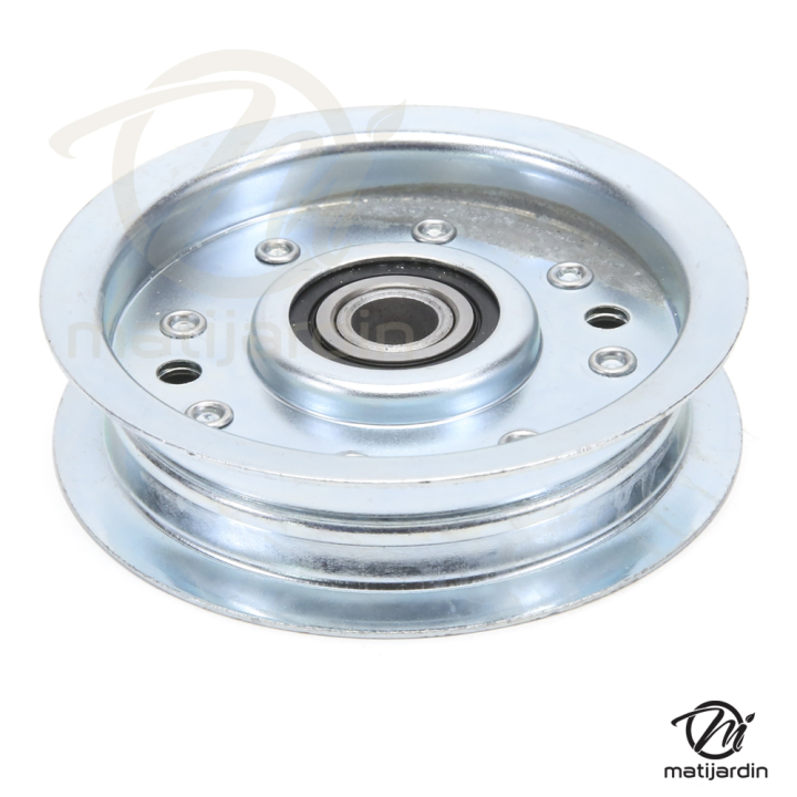 Poulie diam 85 mm larg. 24 mm à gorge type "plate" axe 12,7 mm