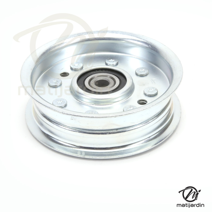 Poulie diam 95 mm larg. 25 mm à gorge type "plate" axe 9,5 mm
