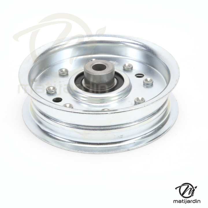 Poulie diam 95 mm larg. 25 mm à gorge type "plate" axe 9,5 mm