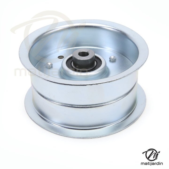 Poulie diam 102 mm larg. 51 mm à gorge type "plate" axe 9,5 mm