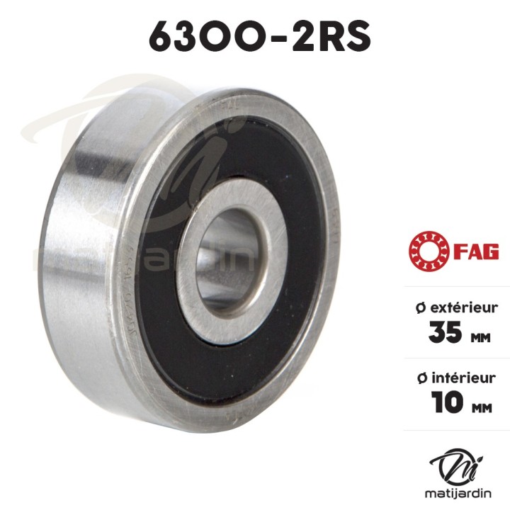 Roulement à billes 6300-2RS. Double étanchéité. Ø 35 mm. FAG