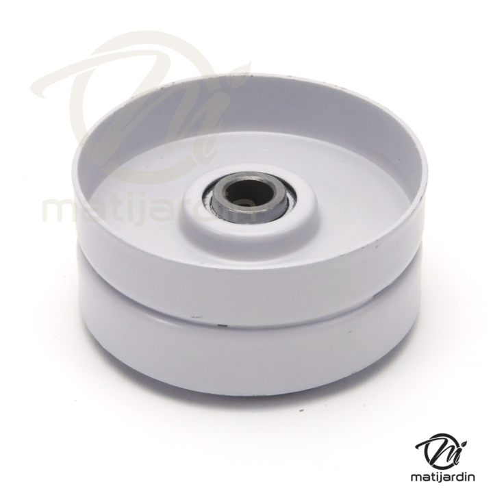 Poulie diam 70 mm larg. 31 mm à gorge type "plate" axe 9,5 mm