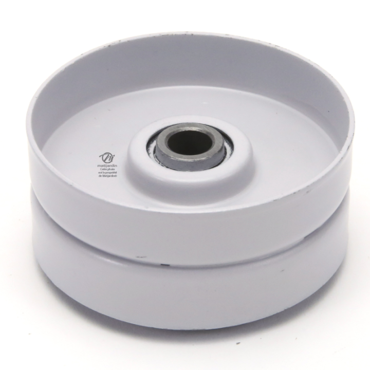 Poulie diam 70 mm larg. 31 mm à gorge type "plate" axe 9,5 mm