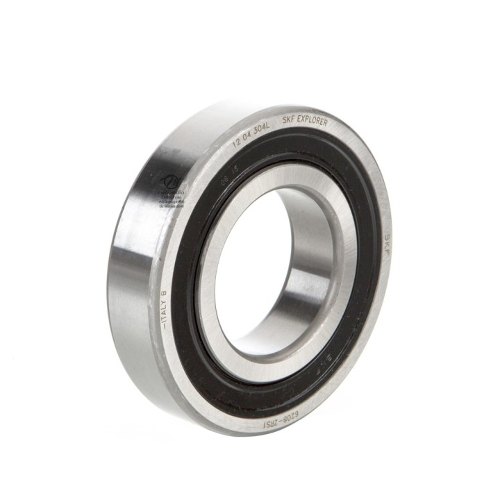 Roulement à billes 6208-2RS. Double étanchéité. Ø 80 mm. SKF